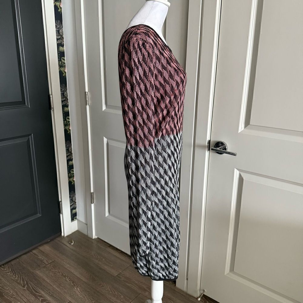 Opening Ceremony Abstract Houndstooth Knit Long Sleeve Sweater Dress Size L - Picture 7 of 7
